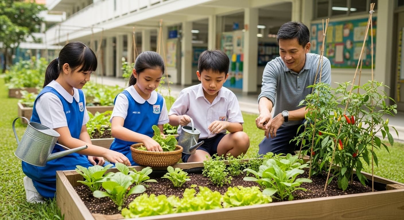 Photograph stimulus: The School Garden
