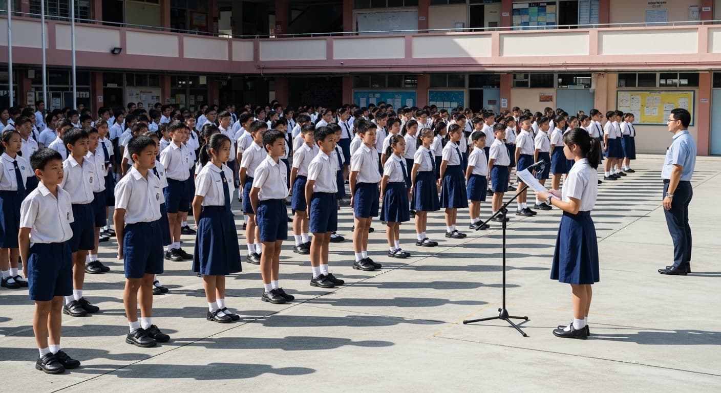 Photograph stimulus: Morning Assembly