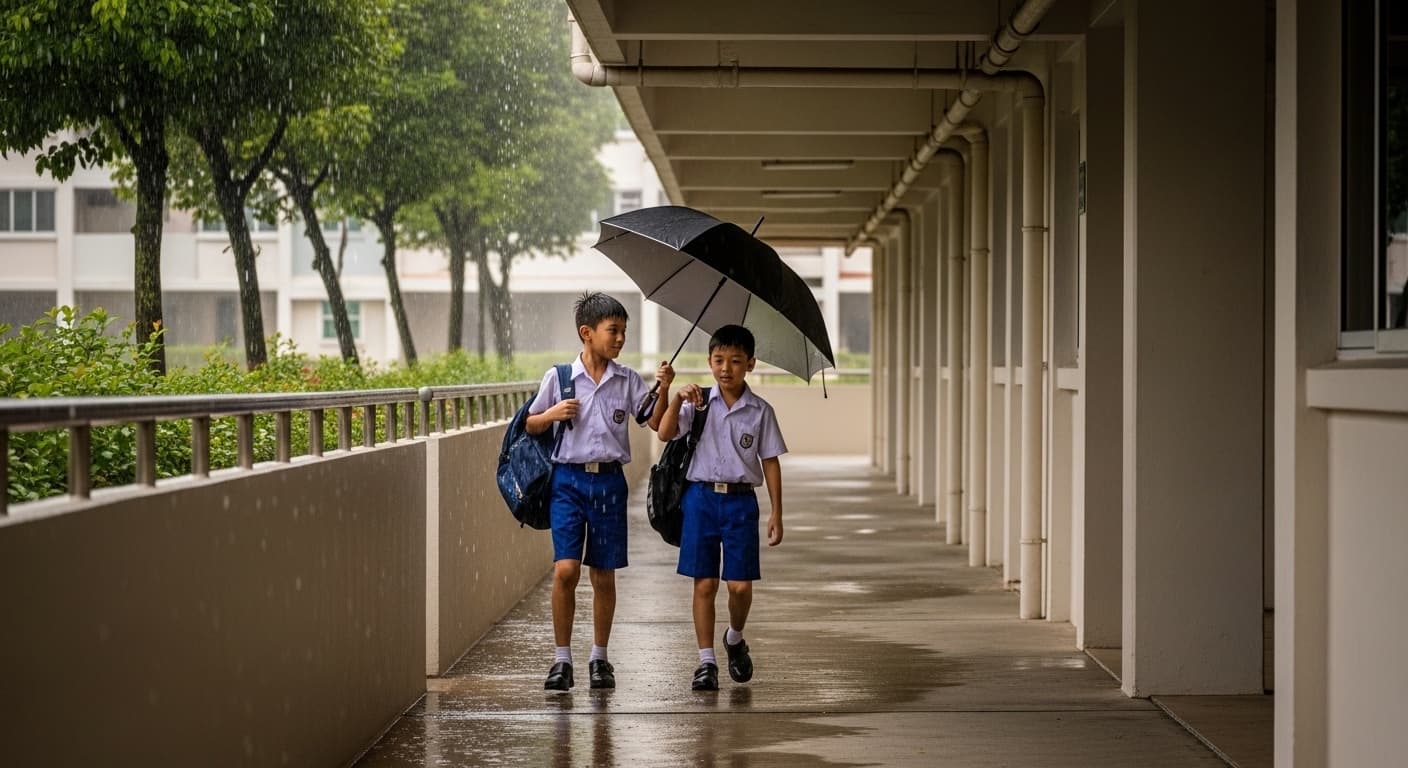 Photograph stimulus: Sharing an Umbrella